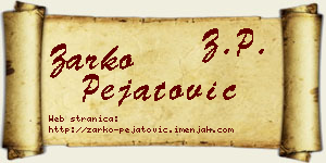 Žarko Pejatović vizit kartica